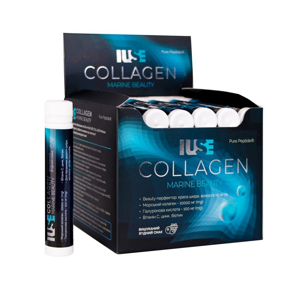 IUSE Collagen Marine Beauty Дієтична добавка з морським колагеном, гіалуроновою кислотою, вітамінами та мінералами