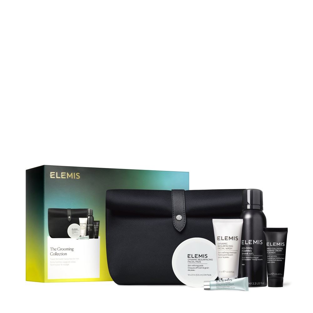 ELEMIS Kit: The Grooming Collection Travel Skincare Favourites for Him - Бестселери для обличчя та тіла у люкс косметичці Для Нього