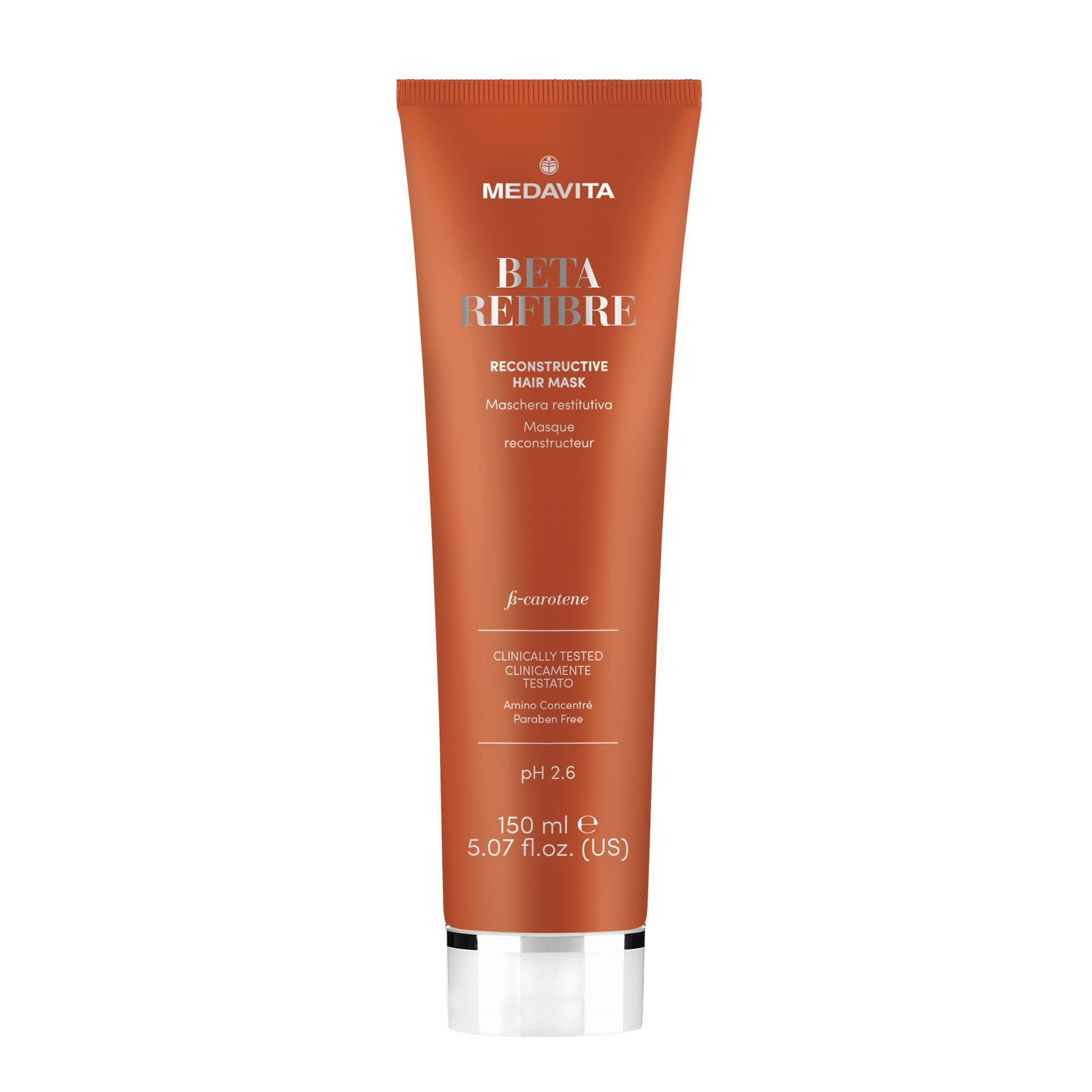 Medavita Beta-refibre mask MASCHERA RESTITUTIVA  / МАСКА ВІДНОВЛЮВАЛЬНА ДЛЯ ПОШКОДЖЕНОГО ВОЛОССЯ