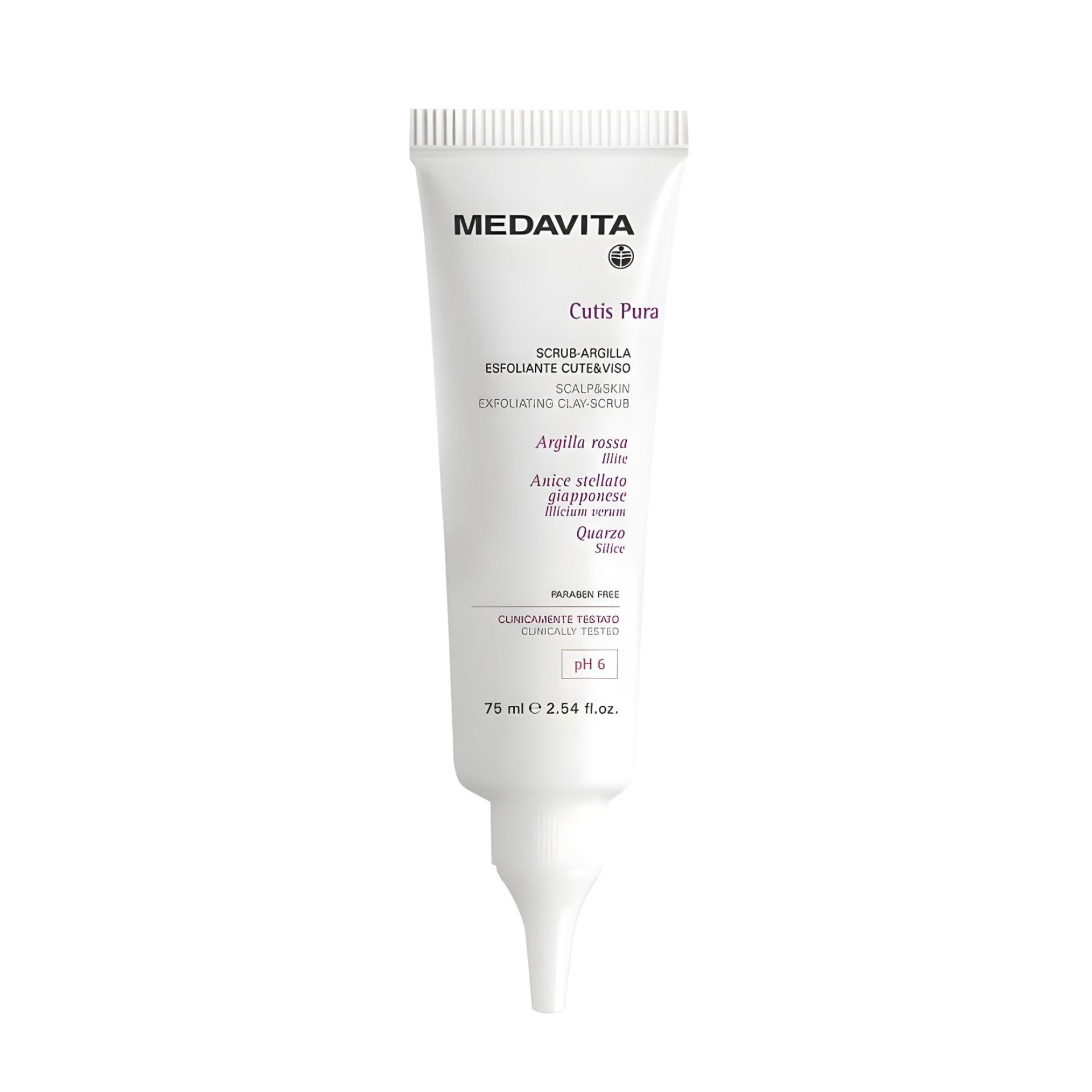 Medavita SCRUB-ARGILLA ESFOLIANTE CUTE&VISO СКРАБ ГЛИБОКООЧИЩУВАЛЬНИЙ ДЛЯ ШКІРИ ГОЛОВИ ТА ОБЛИЧЧЯ