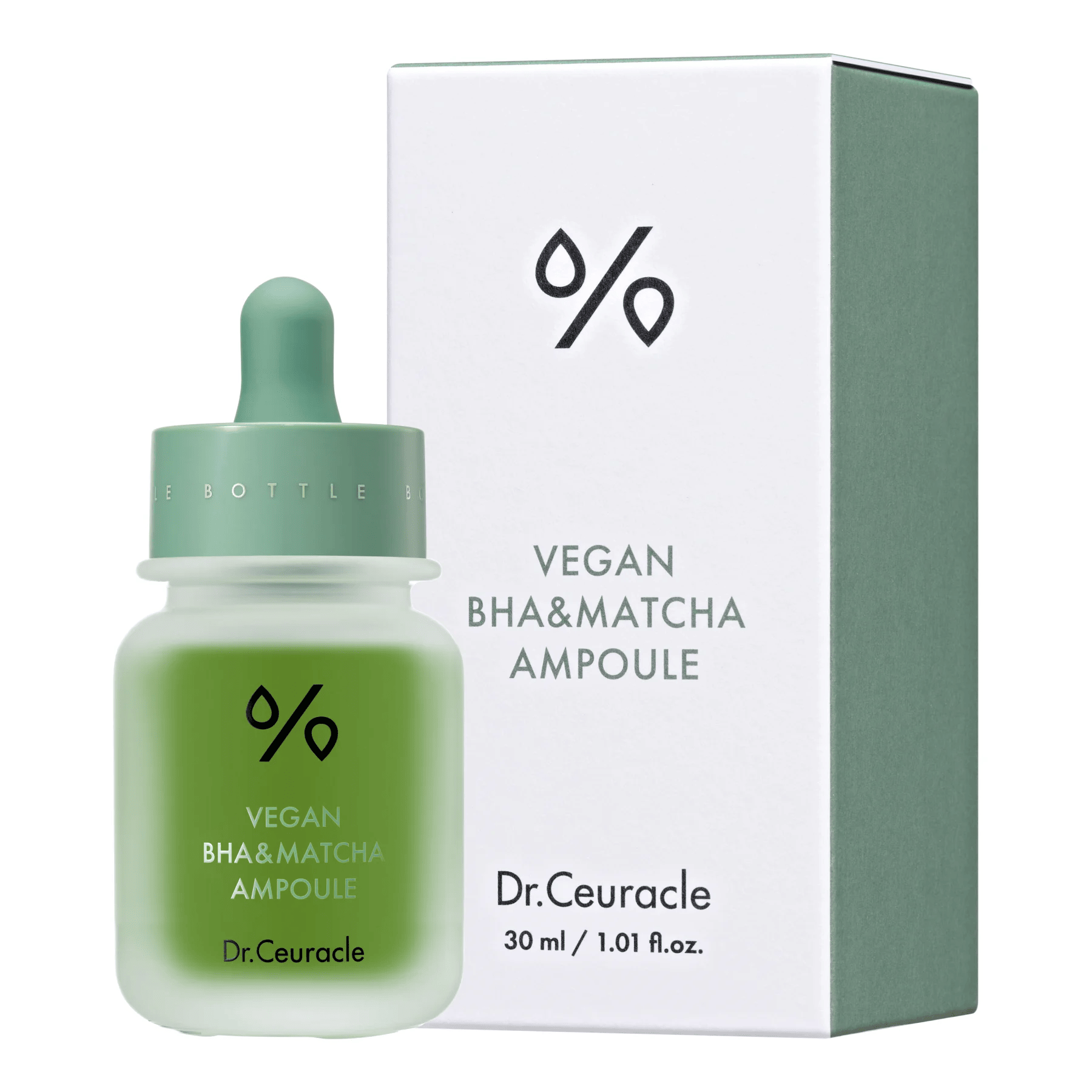 Dr.Ceuracle Vegan BHA&Matcha Ampoule Ампульна сироватка з BHA кислотою та екстрактом чаю Матчa