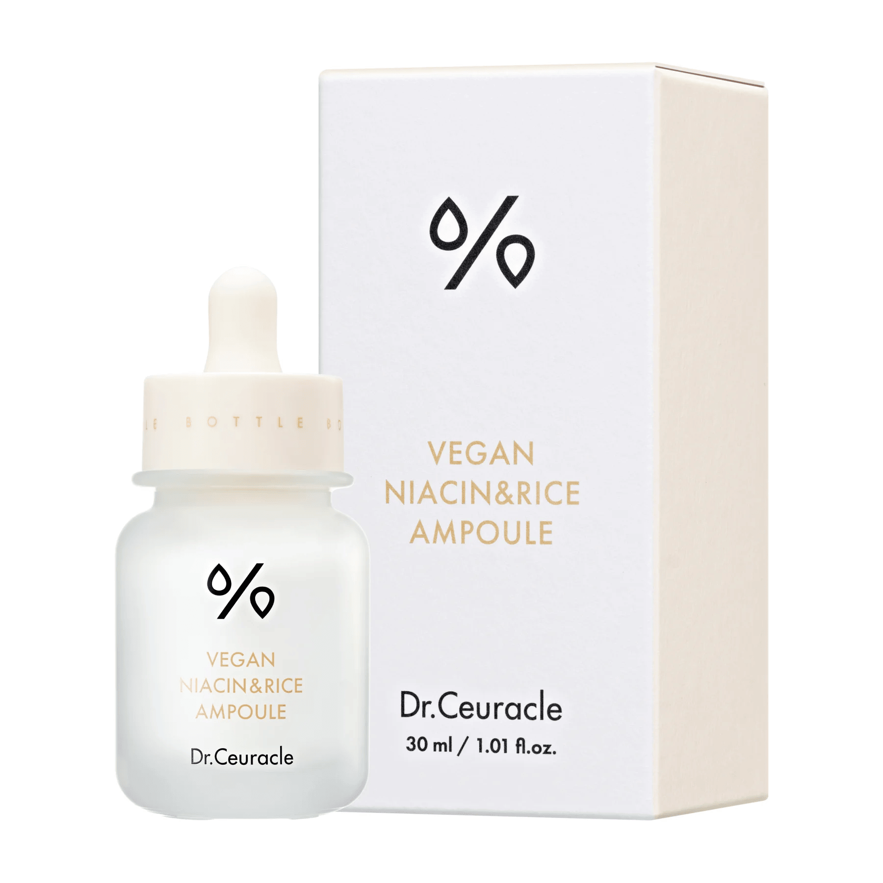 Dr.Ceuracle Vegan NIACIN&RICE Ampoule Ампульна сироватка для вирівнювання тону з ніацинамідом та екстрактом рису