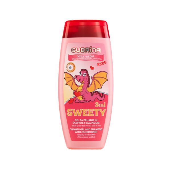 SWEETY 3 в 1 гелья для душу та шампунь-кондиціонер для дівчат