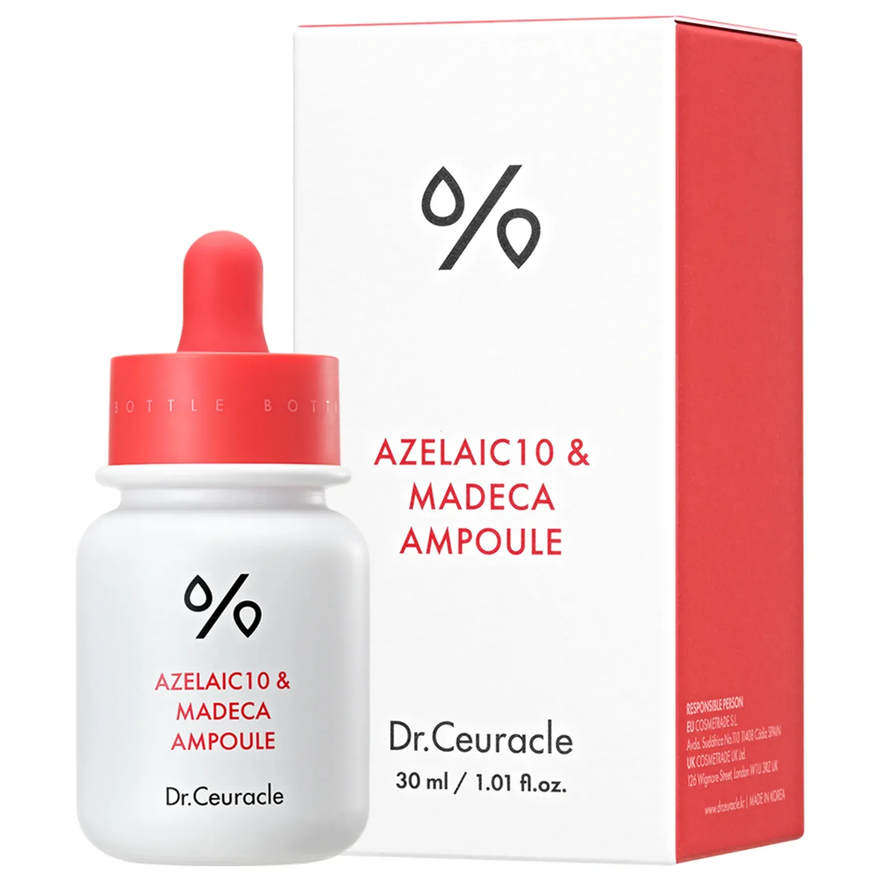 Сироватка з азелаїновою кислотою 10% та мадекасосидом Dr.Ceuracle Azelaic 10 & Madeca Ampoule
